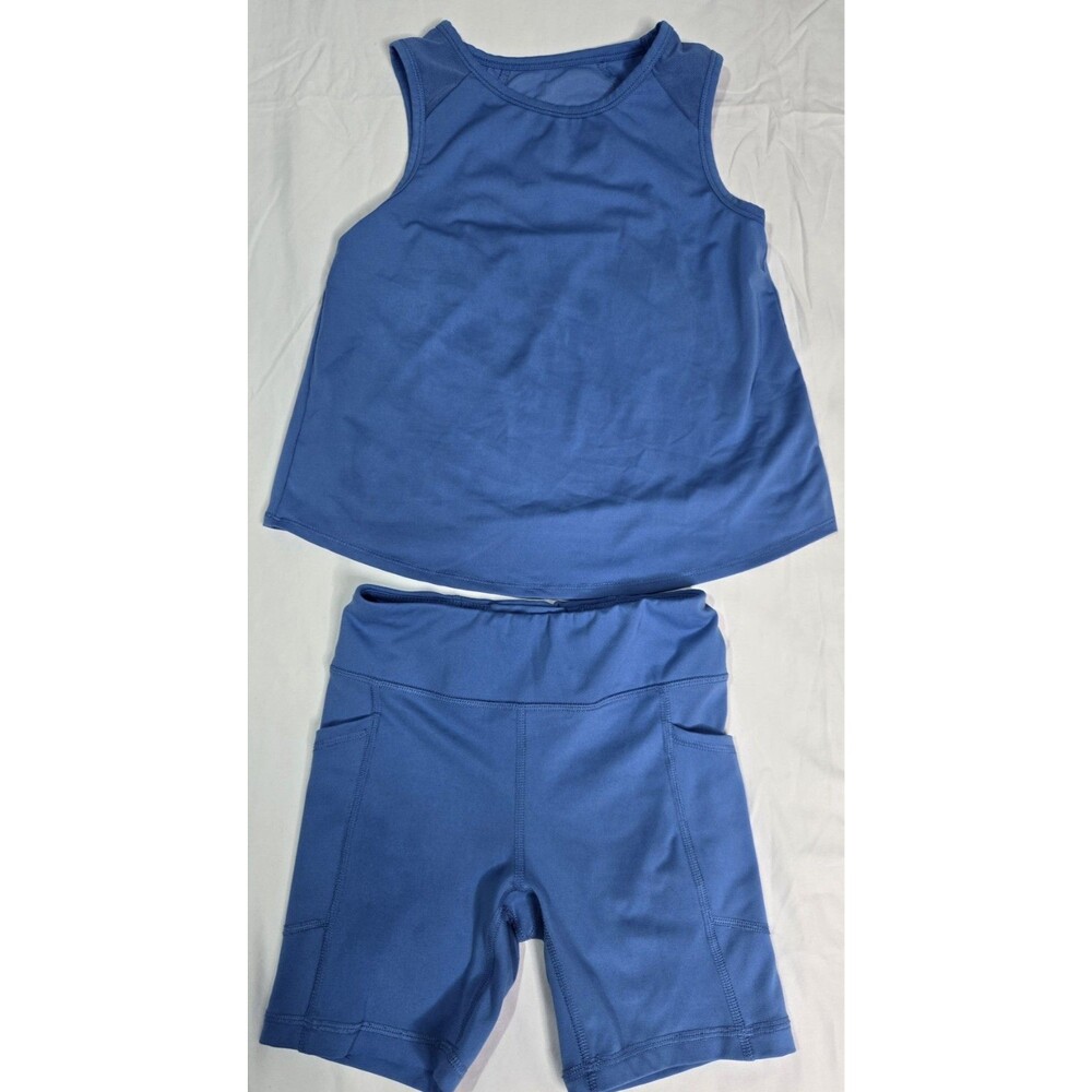 Girls Small (7/8) 90 Degree By Reflex 2-Piece Set Gym/PE Shorts & Shirt